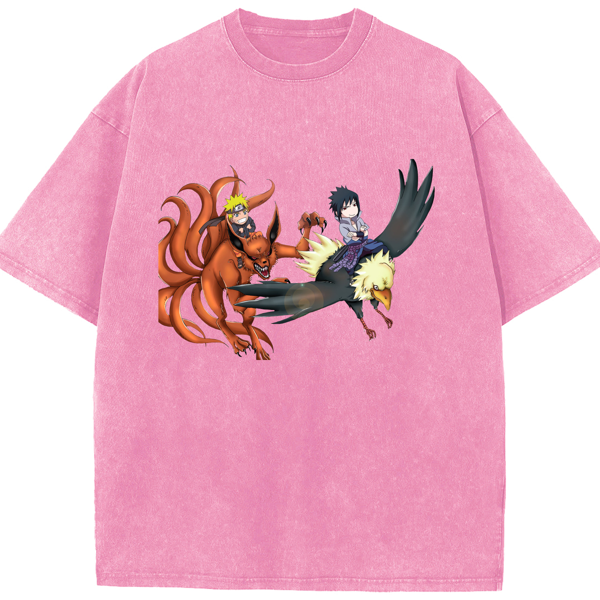 （画像用） NARUTO -ナルト- うずまき ナルト Uzumaki Naruto 綿100% ヴィンテージ風 半袖Tシャツ（フロントプリント）